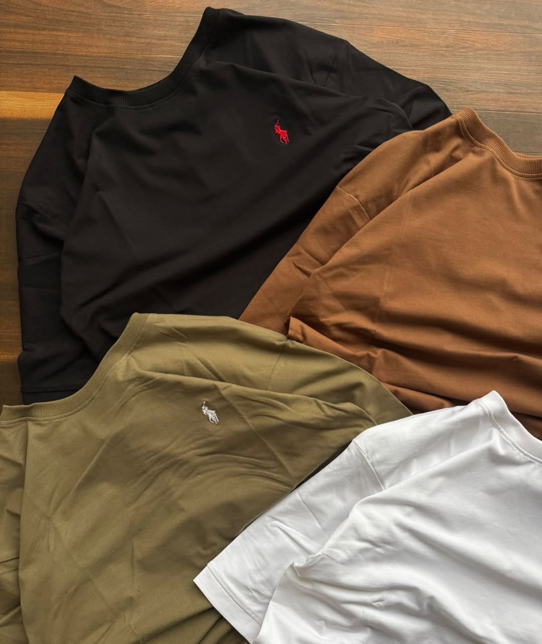 Polo Ralph Lauren embroidered logo T-shirts available in various colors (PACK OF 3)