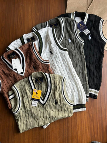 Polo Ralph Lauren cable-knit V-neck sweater vests(PACK OF 3)